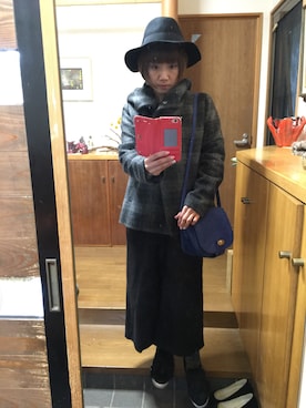 「J'studio（ジェイストゥディオ）のアイテム（パンツ）」を使った、みーこさん（レディース・154cm）の冬コーディネート