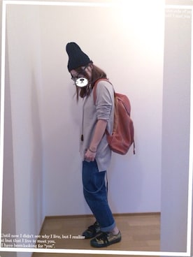 「American Eagle（アメリカンイーグル）のアイテム（ニット/セーター、グレー系）」を使った、jiro-さん（レディース・157cm）の秋コーディネート