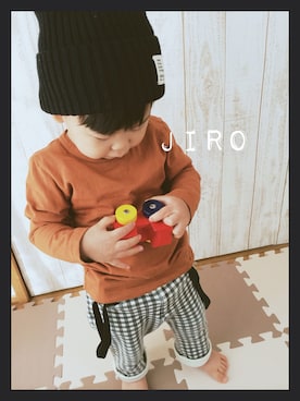 「無印良品（ムジルシリョウヒン）のアイテム（Tシャツ/カットソー、オレンジ系）」を使った、jiro-さん（レディース・157cm）の秋コーディネート