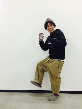 「MASTER&Co（マスターアンドコー）のアイテム（パンツ）」を使った、ALWAYSFUNさん（メンズ・162cm）の春コーディネート