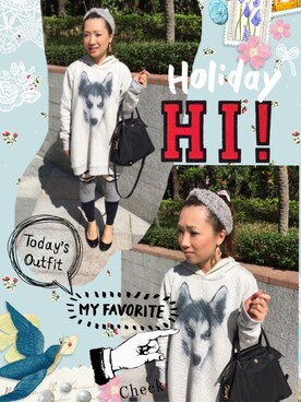 「RBT（アールビーティ）のアイテム（ワンピース/ドレス）」を使った、Sandra さん（レディース・150cm）の秋コーディネート