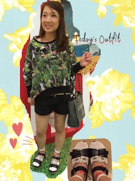 「PAUL&JOE（ポールアンドジョー）のアイテム（レッグウェア）」を使った、Sandra さん（レディース・150cm）の春コーディネート