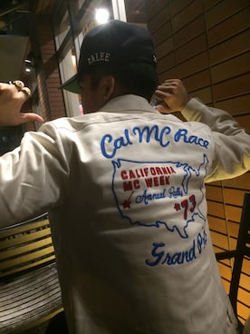 「CALEE（キャリー）のアイテム（その他アウター）」を使った、hirothさん（メンズ・174cm）の秋コーディネート