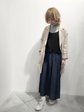 「nice claup」｜「アイテム（アンサンブル）」を使った、sayakayoshiさん（レディース・152cm）の春コーディネート