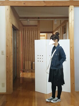 「FRAPBOIS」｜「アイテム（デニムジャケット）」を使った、yoshiさん（レディース・158cm）の冬コーディネート