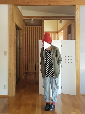 「FRAPBOIS」｜「アイテム（ミリタリージャケット）」を使った、yoshiさん（レディース・158cm）の冬コーディネート