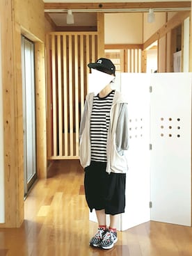 「FRAPBOIS」｜「アイテム（スラックス）」を使った、yoshiさん（レディース・158cm）の夏コーディネート