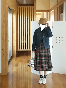 「FRAPBOIS」｜「アイテム（デニムジャケット）」を使った、yoshiさん（レディース・158cm）の秋コーディネート
