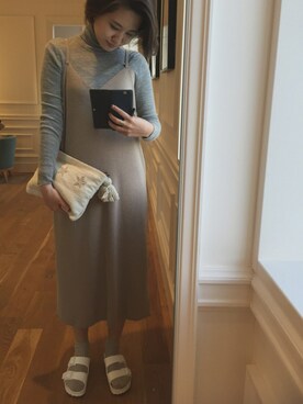「アイテム（バングル/リストバンド）」を使った、aikaさん（レディース・165cm・20代）の春コーディネート