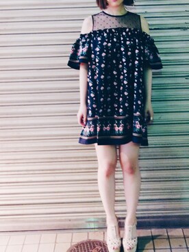 チュニックを使った 肩だし の人気ファッションコーディネート Wear