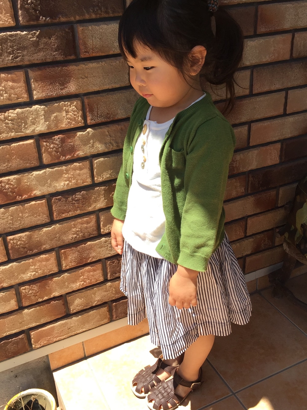 「F.O.KIDSのアイテム（タンクトップ、ホワイト系）」を使った、Happymama＊さん（キッズ・90cm）の夏コーディネートの1枚目の写真
