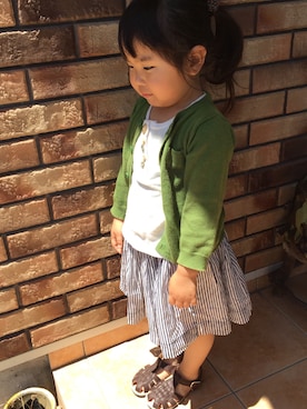 「F.O.KIDS（エフオーキッズ）のアイテム（タンクトップ）」を使った、Happymama＊さん（キッズ・90cm）の夏コーディネート