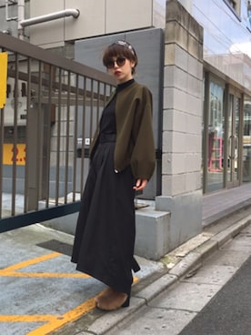 「OSMOSIS（オズモーシス）のアイテム（ノーカラージャケット）」を使った、OZAWA  さん（レディース・158cm）の夏コーディネート
