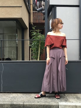 「アイテム（チュニック）」を使った、OZAWA  さん（レディース・158cm）の夏コーディネート