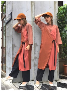 「OSMOSIS（オズモーシス）のアイテム（シューズ）」を使った、OZAWA  さん（レディース・158cm）の秋コーディネート