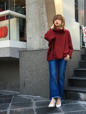 「OSMOSIS（オズモーシス）のアイテム（シューズ）」を使った、OZAWA  さん（レディース・158cm）の秋コーディネート