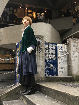 「OUTRO SOL（アウトロ ソル）のアイテム」を使った、OZAWA  さん（レディース・158cm）の秋コーディネート
