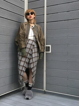 「NO ID.（ノーアイディ）のアイテム」を使った、OZAWA  さん（レディース・158cm）の秋コーディネート