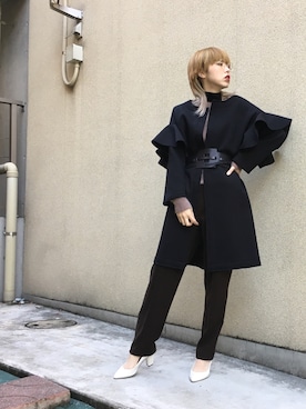 「OUTRO SOL（アウトロ ソル）のアイテム」を使った、OZAWA  さん（レディース・158cm）の秋コーディネート