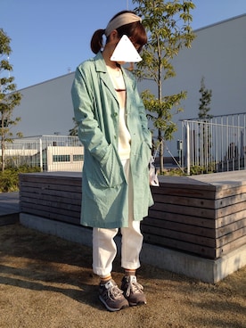 「I am I in fact...（アイアムアイインファクト）のアイテム（その他アウター）」を使った、mika ○さん（レディース・158cm）の春コーディネート