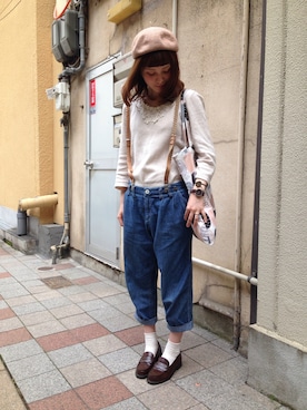 「I am I in fact...（アイアムアイインファクト）のアイテム（その他アウター）」を使った、mika ○さん（レディース・158cm）の春コーディネート