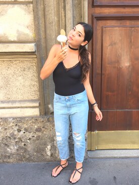「PULL&BEAR（プルアンドベア）のアイテム（アクセサリー）」を使った、Rileyさん（レディース・178cm）の夏コーディネート