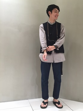 「JOJO（ジョジョ）のアイテム」を使った、Keisuke Oobaさん（メンズ・174cm）の夏コーディネート