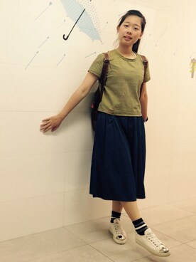 「MIRYOKU（ミリョク）のアイテム」を使った、じゅんさん（レディース・155cm）の夏コーディネート