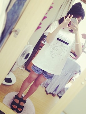 「CATCOPY」｜彩さん（レディース・157cm）の夏コーディネート