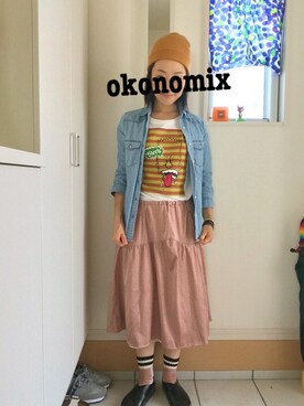 okonomixさんの（しまむら | シマムラ）を使ったコーディネート