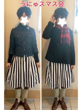 「アイテム（ピーコート）」を使った、okonomixさん（レディース・158cm・30代）の冬コーディネート