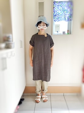 「子どもとお出かけ」｜okonomixさん（レディース・158cm）の夏コーディネート