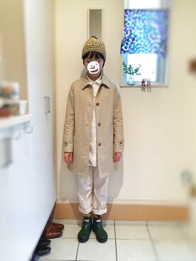 「People Tree（ピープルツリー）のアイテム（その他）」を使った、okonomixさん（レディース・158cm）の秋コーディネート