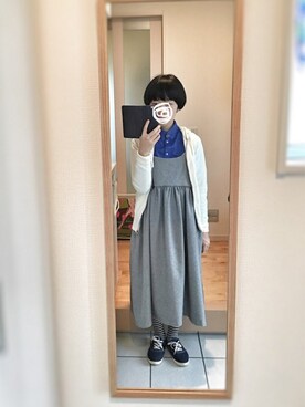 「キャミソールワンピ」｜okonomixさん（レディース・158cm）の冬コーディネート