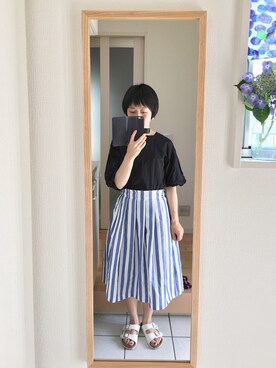 「バルーンスリーブ」｜okonomixさん（レディース・158cm）の夏コーディネート