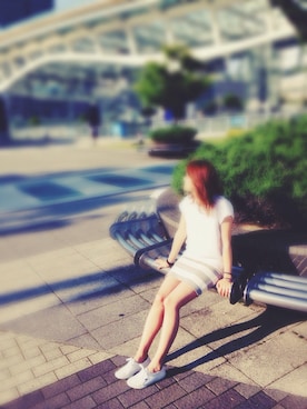 「栄」｜「アイテム（スウェット）」を使った、Hanakoさん（レディース・162cm）の春コーディネート