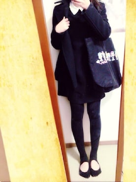 「アイテム（ピーコート）」を使った、moeさん（レディース・161cm・10代）の冬コーディネート
