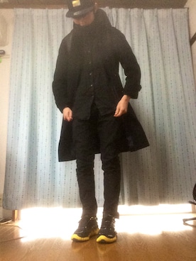 「アイテム（ステンカラーコート）」を使った、タクムさん（メンズ・178cm・10代）の冬コーディネート