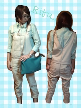 「Discoat」｜「アイテム（オールインワン・サロペット）」を使った、Ritu..さん（レディース・158cm）の春コーディネート