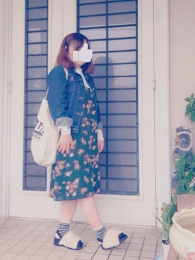 「キャミソールワンピ」｜「アイテム（その他）」を使った、ゆかたろう◎さん（レディース・152cm）の秋コーディネート