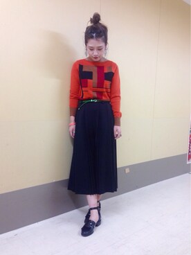 「LILY BROWN（リリーブラウン）のアイテム（その他シューズ）」を使った、ayumi iwashitaさん（レディース・158cm）の秋コーディネート