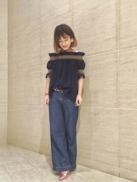「ラメパンプス」｜ayumi iwashitaさん（レディース・158cm）の夏コーディネート