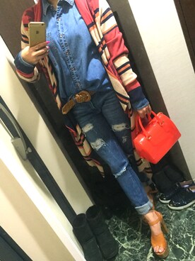「DRWCYS（ドロシーズ）のアイテム（その他アウター）」を使った、nicoさん（レディース・158cm）の春コーディネート