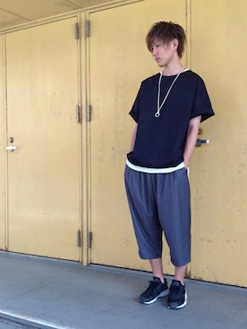 「SHIPS JET BLUE（シップスジェットブルー）のアイテム（アクセサリー）」を使った、山元さん（メンズ・180cm）の夏コーディネート