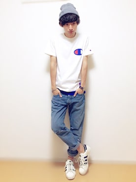 「HARE（ハレ）のアイテム（ニットキャップ/ビーニー）」を使った、sawaさん（メンズ・173cm）の夏コーディネート