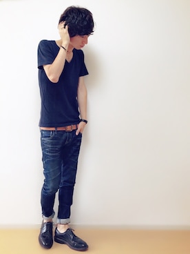 「no brand（ノーブランド）のアイテム（アクセサリー）」を使った、sawaさん（メンズ・173cm）の夏コーディネート