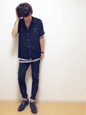 「SHIPS JET BLUE（シップスジェットブルー）のアイテム（パンツ）」を使った、sawaさん（メンズ・173cm）の夏コーディネート