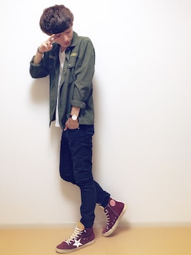 「SHIPS JET BLUE（シップスジェットブルー）のアイテム（パンツ）」を使った、sawaさん（メンズ・173cm）の秋コーディネート