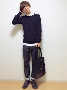 「Right-on（ライトオン）のアイテム（トップス）」を使った、sawaさん（メンズ・173cm）の秋コーディネート