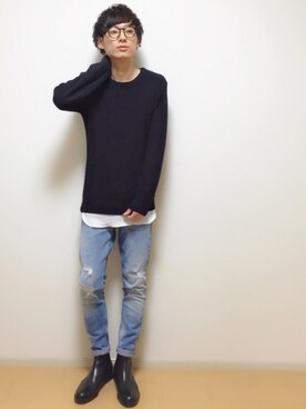 「Right-on（ライトオン）のアイテム（トップス）」を使った、sawaさん（メンズ・173cm）の冬コーディネート